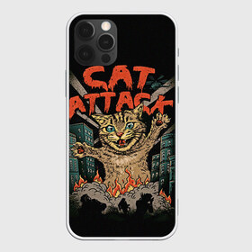 Чехол для iPhone 12 Pro Max с принтом Нападение гигантского котика в Новосибирске, Силикон |  | Тематика изображения на принте: attack | attacks | big | cat | cats | catzilla | city | cute | flame | flames | kaiju | kitten | kitty | атака | атакует | большой | город | кайдзю | катастрофа | кот | котенок | котзилла | котик | котострофа | милый | нападает | огонь | огро