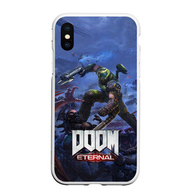 Чехол для iPhone XS Max матовый с принтом Doom Eternal The Ancient Gods в Новосибирске, Силикон | Область печати: задняя сторона чехла, без боковых панелей | demon | dlc | doom | doom slayer | doomguy | eternal | games | the ancient gods | демон | древние боги | дум | игры | палач рока