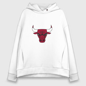 Женское худи Oversize хлопок с принтом Chicago Bulls в Новосибирске, френч-терри — 70% хлопок, 30% полиэстер. Мягкий теплый начес внутри —100% хлопок | боковые карманы, эластичные манжеты и нижняя кромка, капюшон на магнитной кнопке | jordan | michael | michael jordan | баскетбол | джордан | майкл | стиль