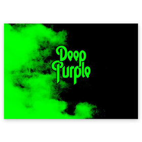 Поздравительная открытка с принтом Deep Purple в Новосибирске, 100% бумага | плотность бумаги 280 г/м2, матовая, на обратной стороне линовка и место для марки
 | deep purple | альбом | гловер | группа | дееп | деп | ди | дип | диперпл | дипперпл | иэн гиллан | иэн пэйс | лого | логотип | метал | морс | пепл | перпл | прогрессивный | психоделический | рок | символ | хард