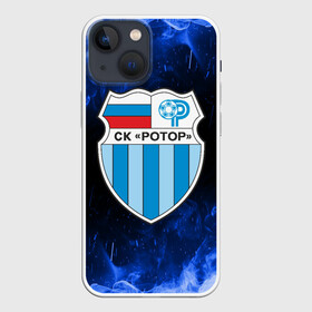 Чехол для iPhone 13 mini с принтом РОТОР Волгоград в Новосибирске,  |  | fc | football club | rotor | rotor volgograd | sport | vlg | volgograd | волгоград | ротор | ротор волгоград | униформа | фирменные цвета | фк | форма | футбольная | футбольная форма ротор