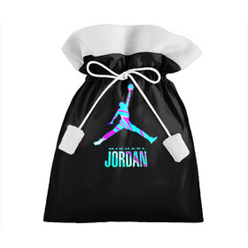 Подарочный 3D мешок с принтом Jordan в Новосибирске, 100% полиэстер | Размер: 29*39 см | Тематика изображения на принте: jordan | michael | nba | баскетбол | джорданмайкл | игра | легенда | майкл джордан | мяч | неон | футбол