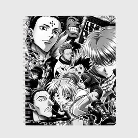 Тетрадь с принтом HUNTER X HUNTER BW в Новосибирске, 100% бумага | 48 листов, плотность листов — 60 г/м2, плотность картонной обложки — 250 г/м2. Листы скреплены сбоку удобной пружинной спиралью. Уголки страниц и обложки скругленные. Цвет линий — светло-серый
 | anime | gon | hunter | hunter x hynter | kilua | x | аниме | гон | килуа | охотник | охотник х охотник | фрикс | х