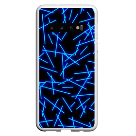 Чехол для Samsung Galaxy S10 с принтом Неоновые линии в Новосибирске, Силикон | Область печати: задняя сторона чехла, без боковых панелей | Тематика изображения на принте: geometry | neon | pattern | stripes | блестки | геометрические | геометрия | градиент | лампочка | линии | неоновый | паттерн | пламя | полоски | полосы | свет | светящиеся | сияние | текстура | текстурные