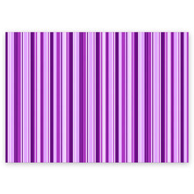 Поздравительная открытка с принтом Фиолетово-чёрные полосы в Новосибирске, 100% бумага | плотность бумаги 280 г/м2, матовая, на обратной стороне линовка и место для марки
 | вертикальные полосы | вертикальный рисунок | линии | полосы | розовый | светлый | темный | фиолетовый | черный