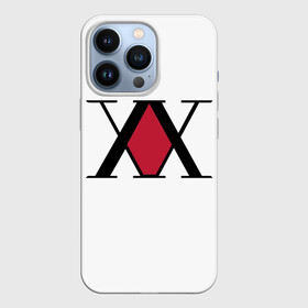 Чехол для iPhone 13 Pro с принтом XX посередине красное на белом в Новосибирске,  |  | alluka | anime | chrollo | gon | hisoka | hunter | hunter x hunter | hxh | japan | kalluto | killua | kurapika | lucilfer | x | аниме | гон | куроро | люцифер | мульт | охотник | х | хисока | япония