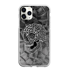 Чехол для iPhone 11 Pro Max матовый с принтом Cell skull в Новосибирске, Силикон |  | cell | grin | jaw | metal | skull | teeth | зубы | металл | оскал | пасть | соты | череп