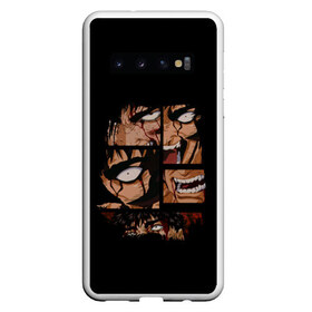 Чехол для Samsung Galaxy S10 с принтом Берсерк в Новосибирске, Силикон | Область печати: задняя сторона чехла, без боковых панелей | Тематика изображения на принте: anime | berserk | аниме | берсерк | глаза | гнев | злой | зубы | манга | персонаж