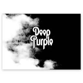 Поздравительная открытка с принтом Deep Purple в Новосибирске, 100% бумага | плотность бумаги 280 г/м2, матовая, на обратной стороне линовка и место для марки
 | Тематика изображения на принте: deep purple | альбом | гловер | группа | дееп | деп | ди | дип | диперпл | дипперпл | иэн гиллан | иэн пэйс | лого | логотип | метал | морс | пепл | перпл | прогрессивный | психоделический | рок | символ | хард