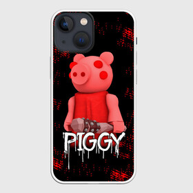 Чехол для iPhone 13 mini с принтом ROBLOX PIGGY   СВИНКА ПИГГИ в Новосибирске,  |  | pig | piggy | roblox | игра | компьютерная игра | логотип | онлайн | онлайн игра | пигги | поросенок | роблакс | роблокс | свинка | свинья