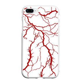 Чехол для iPhone 7Plus/8 Plus матовый с принтом Сосуды в Новосибирске, Силикон | Область печати: задняя сторона чехла, без боковых панелей | абстрактные | алые | артерии | вены | ветки | волны | врач | гроза | доктор | красные | кровавый | кровь | линии | медик | медицинские | молния | мышцы | нити | паутина | полосы | сердце | сетка | сосуды