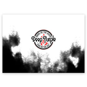Поздравительная открытка с принтом Deep Purple в Новосибирске, 100% бумага | плотность бумаги 280 г/м2, матовая, на обратной стороне линовка и место для марки
 | deep purple | альбом | гловер | группа | дееп | деп | ди | дип | диперпл | дипперпл | иэн гиллан | иэн пэйс | лого | логотип | метал | морс | пепл | перпл | прогрессивный | психоделический | рок | символ | хард