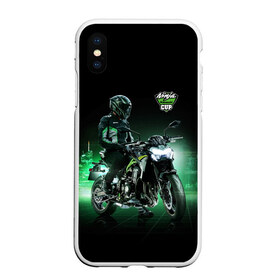 Чехол для iPhone XS Max матовый с принтом Kawasaki Ninja Cup в Новосибирске, Силикон | Область печати: задняя сторона чехла, без боковых панелей | cup | helmet | japan | kawasaki | motorcycle | night | ninja | racer | гонщик | кубок | мотоцикл | ночь | шлем | япония