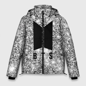 Мужская зимняя куртка 3D с принтом Сверкающие BTS в Новосибирске, верх — 100% полиэстер; подкладка — 100% полиэстер; утеплитель — 100% полиэстер | длина ниже бедра, свободный силуэт Оверсайз. Есть воротник-стойка, отстегивающийся капюшон и ветрозащитная планка. 

Боковые карманы с листочкой на кнопках и внутренний карман на молнии. | boys | bts | music | pop | rm | stars | алмазы | бабочка | блестки | бойбенд | бриллианты | бтс | гламур | группа | девочкам | девушкам | звезды | корея | крылья | мальчики | молодежные | музыка | музыкальные | парни