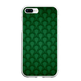 Чехол для iPhone 7Plus/8 Plus матовый с принтом Готические зелёные цветы в Новосибирске, Силикон | Область печати: задняя сторона чехла, без боковых панелей | готика | зеленый | светлый | темный | цветы