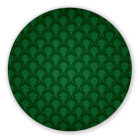 Коврик для мышки круглый с принтом Готические зелёные цветы в Новосибирске, резина и полиэстер | круглая форма, изображение наносится на всю лицевую часть | Тематика изображения на принте: готика | зеленый | светлый | темный | цветы