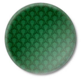 Значок с принтом Готические зелёные цветы в Новосибирске,  металл | круглая форма, металлическая застежка в виде булавки | готика | зеленый | светлый | темный | цветы