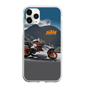 Чехол для iPhone 11 Pro Max матовый с принтом KTM Racing team в Новосибирске, Силикон |  | Тематика изображения на принте: clouds | ktm | motorcycle | mountains | nature | racer | racing | route | sky | team | гонщик | горы | мотоцикл | небо | облака | природа | трасса