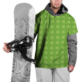 Накидка на куртку 3D с принтом Клевер в Новосибирске, 100% полиэстер |  | Тематика изображения на принте: зелёный | клевер | светлый | тёмный | цветок | цветы