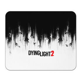 Коврик для мышки прямоугольный с принтом Dying Light 2 в Новосибирске, натуральный каучук | размер 230 х 185 мм; запечатка лицевой стороны | 2 | 2021 | dying light | light | logo | techland | игра | красный | кровь | лого | логотип