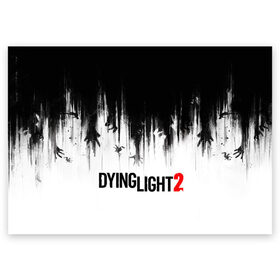 Поздравительная открытка с принтом Dying Light 2 в Новосибирске, 100% бумага | плотность бумаги 280 г/м2, матовая, на обратной стороне линовка и место для марки
 | 2 | 2021 | dying light | light | logo | techland | игра | красный | кровь | лого | логотип