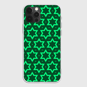Чехол для iPhone 12 Pro Max с принтом Звезда Давида в Новосибирске, Силикон |  | Тематика изображения на принте: вертикальный рисунок | звезда | звезда давида | звёзды | звезды давида | зеленый | зеленый узор | светлый | тёмный | узор