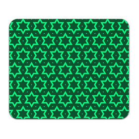 Коврик для мышки прямоугольный с принтом Звезда Давида в Новосибирске, натуральный каучук | размер 230 х 185 мм; запечатка лицевой стороны | Тематика изображения на принте: вертикальный рисунок | звезда | звезда давида | звёзды | звезды давида | зеленый | зеленый узор | светлый | тёмный | узор