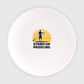 Тарелка с принтом Stand up paddling в Новосибирске, фарфор | диаметр - 210 мм
диаметр для нанесения принта - 120 мм | Тематика изображения на принте: serfing | sup serfing | sup серфинг | сап серфинг | серфинг