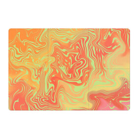 Магнитный плакат 3Х2 с принтом Цветные разводы. в Новосибирске, Полимерный материал с магнитным слоем | 6 деталей размером 9*9 см | Тематика изображения на принте: абстракция | волны | желтый | кляксы | оранжевый | пятна | салатовый | цветные разводы