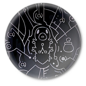 Значок с принтом Гусеничка из Hollow Knight в Новосибирске,  металл | круглая форма, металлическая застежка в виде булавки | caterpillar | hollow knight | гусеничка | полый рыцарь | холлоу найт