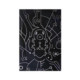 Обложка для паспорта матовая кожа с принтом Гусеничка из Hollow Knight в Новосибирске, натуральная матовая кожа | размер 19,3 х 13,7 см; прозрачные пластиковые крепления | caterpillar | hollow knight | гусеничка | полый рыцарь | холлоу найт
