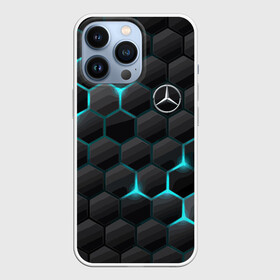 Чехол для iPhone 13 Pro с принтом Mercedes Benz в Новосибирске,  |  | cell | germany | mercedes benz | pattern | prestige | германия | мерседес | престиж | соты | узор