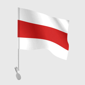 Флаг для автомобиля с принтом Первый флаг Беларуси в Новосибирске, 100% полиэстер | Размер: 30*21 см | беларусь | бело красно белый | бело красный флаг беларуси | первый флаг беларуси | старый флаг белоруссии | флаг беларуси