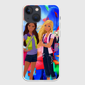 Чехол для iPhone 13 mini с принтом Две подружки в Новосибирске,  |  | девочкам | девушкам | друзья | лучшей подруге | подруги