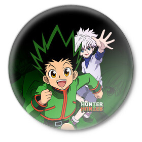 Значок с принтом Hunter x Hunter в Новосибирске,  металл | круглая форма, металлическая застежка в виде булавки | Тематика изображения на принте: anime | hunter x hunter | аниме | гон фрикс | манга | охотник х охотник | хантер хантер | хантеры