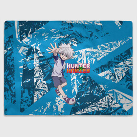 Плед 3D с принтом Киллуа Hunter x Hunter в Новосибирске, 100% полиэстер | закругленные углы, все края обработаны. Ткань не мнется и не растягивается | Тематика изображения на принте: anime | hunter | hunter x hunter | killua | zoldyck | аниме | зодиак | охотник | охотники