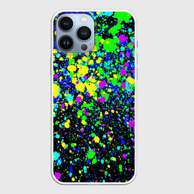 Чехол для iPhone 13 Pro Max с принтом Неоновые краски лета в Новосибирске,  |  | neon | pattern | summer | акварель | арт | брызги | граффити | грязный | грязь | искусство | капли | кислотные | краска | лето | мазки | паттерн | пятна | пятнистый | радуга | радужный | разноцветный | текстура