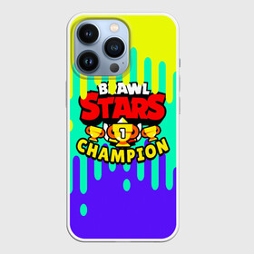 Чехол для iPhone 13 Pro с принтом Чемпион Brawl Stars в Новосибирске,  |  | Тематика изображения на принте: 1 место | brawl stars | game | бравл старс | браво старс | детская | игра | лучший игрок | чемпион | череп