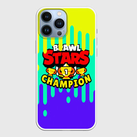 Чехол для iPhone 13 Pro Max с принтом Чемпион Brawl Stars в Новосибирске,  |  | Тематика изображения на принте: 1 место | brawl stars | game | бравл старс | браво старс | детская | игра | лучший игрок | чемпион | череп