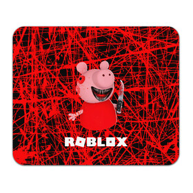 Коврик для мышки прямоугольный с принтом Roblox piggy/Свинка Пигги. в Новосибирске, натуральный каучук | размер 230 х 185 мм; запечатка лицевой стороны | game | gamer | logo | minecraft | piggi | roblox | simulator | игра | конструктор | лого | пигги | свинья | симулятор | строительство | фигура