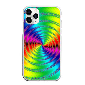 Чехол для iPhone 11 Pro Max матовый с принтом Цветной гипноз в Новосибирске, Силикон |  | Тематика изображения на принте: насыщенные цвета | радуга | спираль | цвет | цвета | яркие цвета | ярко