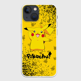 Чехол для iPhone 13 mini с принтом ПИКАЧУ   PIKACHU в Новосибирске,  |  | anime | manga | pikachu | pokemon | pokemons | аниме | детектив | кино | манга | мультфилтфильм | муьлт | пикачу | покемон | покемоны | фильм