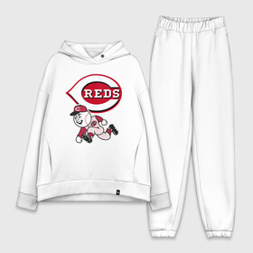 Женский костюм хлопок Oversize с принтом Cincinnati reds в Новосибирске,  |  | baseball | cincinnati | gamer | reds | sport | team | usa | бейсбол | игрок | спорт | сша | цинциннати