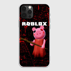 Чехол для iPhone 12 Pro с принтом ROBLOX PIGGY - СВИНКА ПИГГИ в Новосибирске, силикон | область печати: задняя сторона чехла, без боковых панелей | pig | piggy | roblox | игра | компьютерная игра | логотип | онлайн | онлайн игра | пигги | поросенок | роблакс | роблокс | свинка | свинья