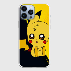 Чехол для iPhone 13 Pro Max с принтом Пикачу Pikachu в Новосибирске,  |  | anime | baby | cartoon | cute | kawaii | pika pika | pokemon | аниме | анимешникам | глаза | детям | зайчик | зверек | кавайный | кот | котенок | кролик | малыш | милый | мордочка | мультфильмы | няшный | пика пика | пикачу