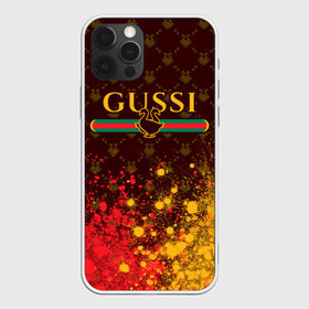 Чехол для iPhone 12 Pro Max с принтом GUSSI ГУСИ в Новосибирске, Силикон |  | anti | antibrand | brand | fashion | gucci | gusi | gussi | logo | meme | memes | анти | антибренд | бренд | гуси | гуччи | забавные | лого | логотип | мем | мемы | мода | прикол | приколы | прикольные | символ