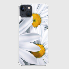 Чехол для iPhone 13 с принтом Большие ромашки в Новосибирске,  |  | Тематика изображения на принте: 3301 | 4800 | dpi | большие | весна | лето | осень | ромашки