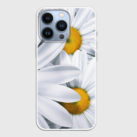Чехол для iPhone 13 Pro с принтом Большие ромашки в Новосибирске,  |  | Тематика изображения на принте: 3301 | 4800 | dpi | большие | весна | лето | осень | ромашки