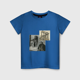 Детская футболка хлопок с принтом Иосиф Бродский Венеция в Новосибирске, 100% хлопок | круглый вырез горловины, полуприлегающий силуэт, длина до линии бедер | Тематика изображения на принте: венеция | иосиф бродский