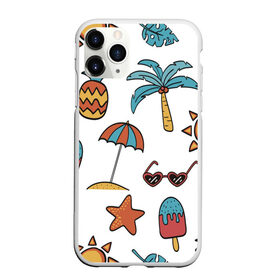 Чехол для iPhone 11 Pro Max матовый с принтом Отпуск в Новосибирске, Силикон |  | Тематика изображения на принте: summer | ананас | ананасы | гаваи | гавайская | звезда | звёзды | зонт | лето | мороженное | отдых | отпуск | очки | пальма | пальмы | пляж | солнце | туризм | туристическая